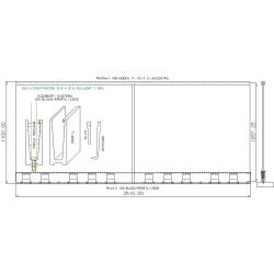 Balustrada całoszklana samonośna, szkło bezpieczne hartowane VSG/ ESG 884, mocowanie w profilu dolnym, dł.2,5 mb