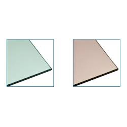 Tafla szkła bezpieczego klejonego/laminowanego (VSG) 4.4.2 1 tafla barwiona w masie na kolor, wymiar 1000 x 1000 mm, bez otworów, szlif trapezowy dook