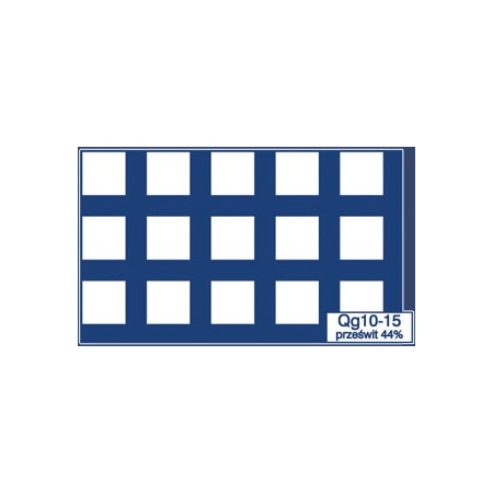 Blacha perforowana Qg10-15 oczka kwadratowe, stal nierdzewny AISI 304