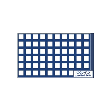 Blacha perforowana Qg5-7,5 oczka kwadratowe, stal nierdzewny AISI 304