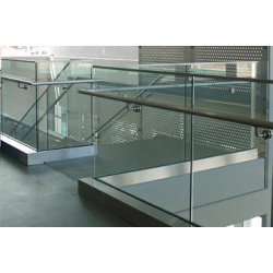 Profil do balustrady/ zabudowy szklanej, boczny, aluminiowy , szkło hartowane, klejone VSG/ESG 8.8.4, mocowanie boczne do podłoża, 1 mb