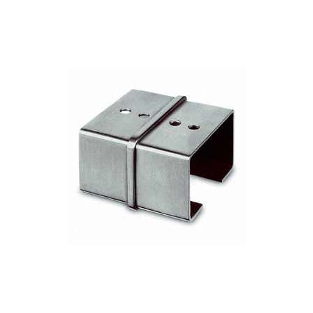 Łącznik profila 60x40 mm nasadzany na szkło, stal nierdzewna AISI 304, Satyna