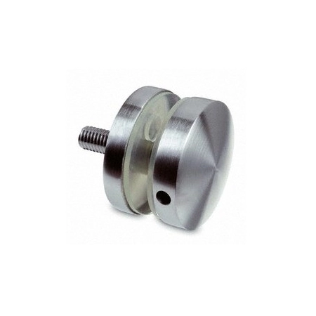 Mocowanie szkła punktowe od 6 do 16 mm gr., średnica 30 mm, mocowanie M8, Satyna, Stal kwasoodporna 316