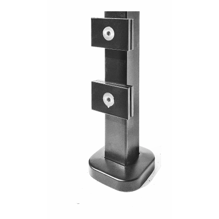 Czarny króki słupke ze stali nierdzewnej fi 42,4mm