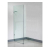 Zabudowa prysznica 1000x2000mm, 2 mocowania ściana-szkło, szkło hartowane ESG 10mm, 1 mocowanie do podłoża, chrom