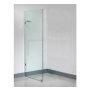 Zabudowa prysznica 1000x2000mm, 2 mocowania ściana-szkło, szkło hartowane ESG 10mm, 1 mocowanie do podłoża, chrom