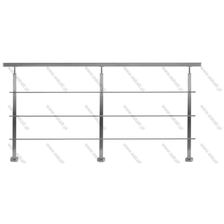 Zestaw gotwej balustrady 40x40