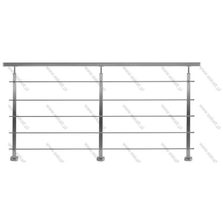 Balustrady ze stali nierdzewnej wykonane z profili 40x40