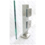 Balustrada szklana basenowa dł.1.5 mb, wys. 1100mm System mocowanie kwadratowe, na podest/schody ES-GLASS-POOL-INOX-SQUARE-1