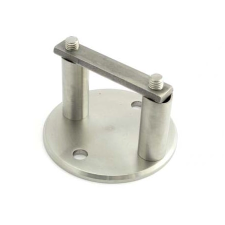 Mocowanie słupka boczne Ø42,4 mm, stal nierdzewna AISI 304, Satyna