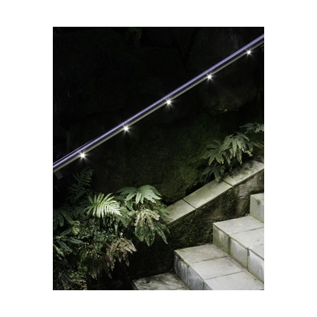 Pochwyt- poręcz podświetlana LED ES-LIGHT-5500-424-1000, dł. 100 cm, fi 42,4mm, stal nierdzewna, 3 pkt świetlne