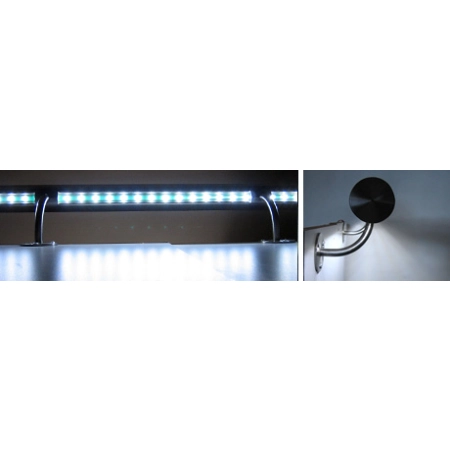 Pochwyt- poręcz podświetlany LED ES-LIGHT-4600-100-1250, dł. 125 cm, fi 42,4 mm, stal nierdzewna, 48 pkt świetlne
