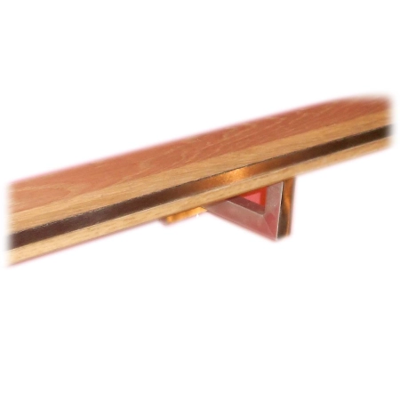 Pochwyt/poręcz podświetlany LED I, dł. 135 cm, 45x30 mm, stal nierdzewna i drewno, 30 pkt świetlnych
