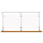 Balustrady szklane uniwerslane (system kwadratowy)