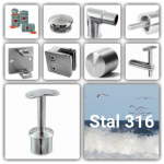 Elementy balustrad kwasoodpornych stal 316