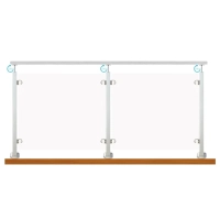 Balustrady szklane uniwerslane (system kwadratowy)