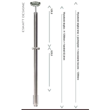 Mocownie do boku słupków balustrady z 1 wypełnieniem z rurki fi 12mm