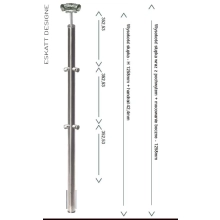 Mocownie do boku słupków balustrady z 2 wypełnienia z rurki fi 12mm