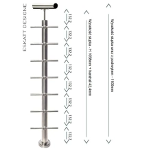 7 wypełnień z rurki fi 12mm słupek do balustrady