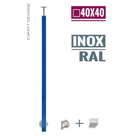 Słupke inox malowany RAL niebieski