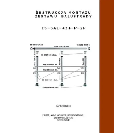 Zestaw balustrady wewnętrznej