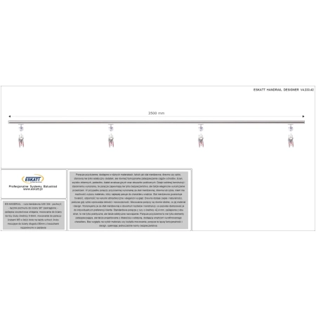 Poręcze ze Stali Nierdzewnej w galerii 3.5m