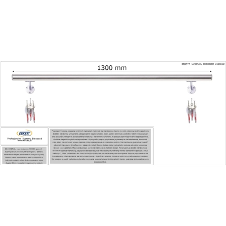 Barierka Dla Kliniki Rehabilitacyjnej 1300mm