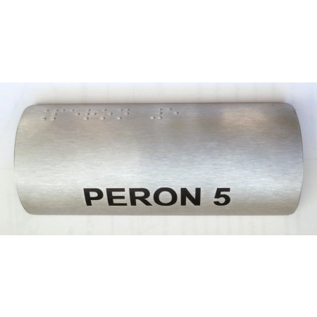 Tabliczka Braille’a „Peron 5”