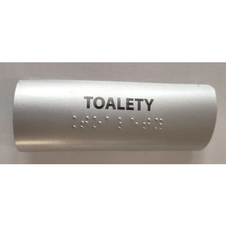 Tabliczka Braille’a „TOALETY”