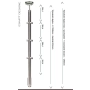 Mocownie do boku słupków balustrady z 3 wypełnienia z rurki fi 12mm