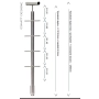 Mocownie do boku słupków balustrady z 3 wypełnieniem z rurki fi 12mm
