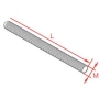 Pręt gwintowany M12 mm ze stali nierdzewnej, dł. 1000 mm, AISI 304