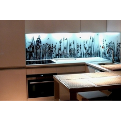Panel szklany/ szkło dekoracyjne do kuchni, szafy, szafek kuchennych- szkło hartowane ESG 8mm z grafiką, dł. 3,2 mb