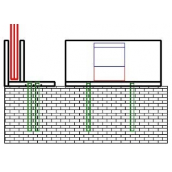 Profil do balustrady wewnętrznej/ zabudowy szklanej, dolny, stal malowana RAL, mocowanie proste do podłoża, dł.1 m