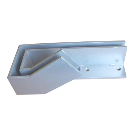 Kątownik profilowy wejście balustrady wewnętrznej, dolny, stal malowana RAL, mocowanie proste do podłoża, 500x210x300 mm