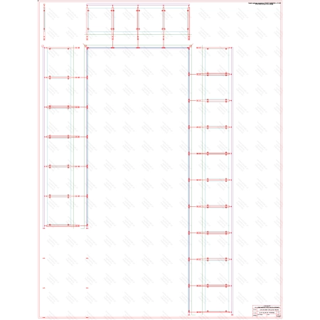 ES GLASS PANEL 3 boki dł. 6456 mm 3705 mm 9569 mm wys.1100 mm