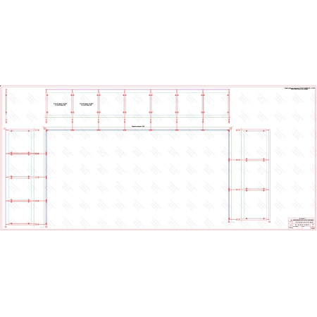 ES GLASS PANEL 3 boki dł. 3669 mm 7070 mm 3477 mm wys.1100 mm
