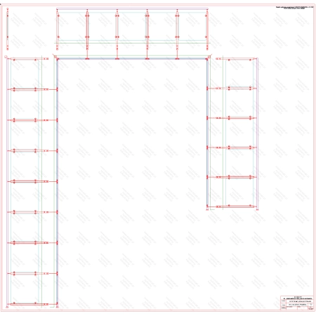 ES GLASS PANEL 3 boki dł. 7692 mm 4711 mm 4652 mm wys.1100 mm