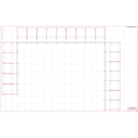 ES GLASS PANEL 3 boki dł. 5379 mm 9092 mm 6954 mm wys.1100 mm