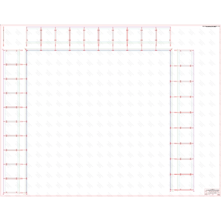 ES GLASS PANEL 3 boki dł. 9558 mm 9654 mm 9366 mm wys.1100 mm