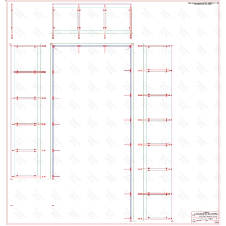 ES GLASS PANEL 3 boki dł. 4938 mm 2956 mm 6513 mm wys.1100 mm