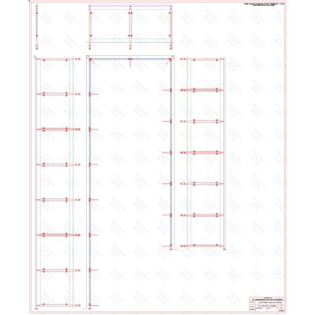 ES GLASS PANEL 3 boki dł. 7241 mm 2411 mm 5510 mm wys.1100 mm