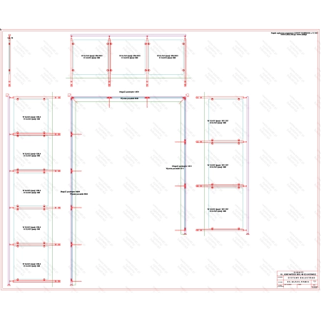 ES GLASS PANEL 3 boki dł. 4624 mm 2870 mm 3351 mm wys.1100 mm