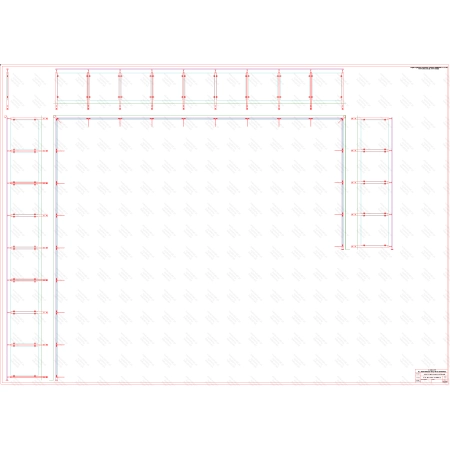 ES GLASS PANEL 3 boki dł. 8197 mm 9062 mm 4076 mm wys.1100 mm