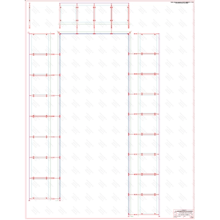 ES GLASS PANEL 3 boki dł. 8454 mm 3551 mm 9259 mm wys.1100 mm