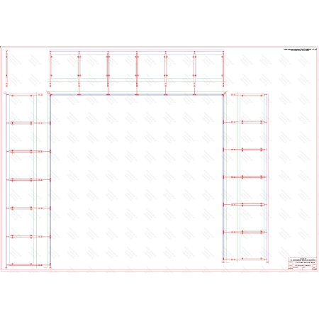 ES GLASS PANEL 3 boki dł. 6074 mm 6170 mm 5881 mm wys.1100 mm