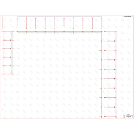 ES GLASS PANEL 3 boki dł. 4505 mm 8904 mm 8927 mm wys.1100 mm