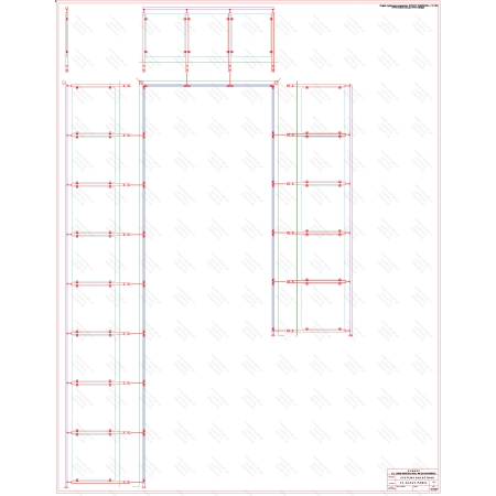 ES GLASS PANEL 3 boki dł. 8003 mm 2632 mm 4963 mm wys.1100 mm