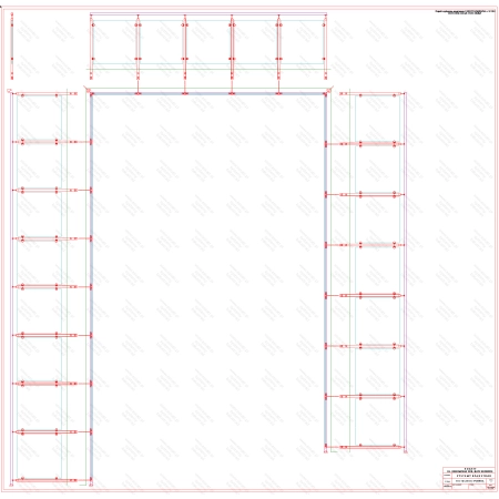 ES GLASS PANEL 3 boki dł. 7607 mm 4626 mm 6957 mm wys.1100 mm