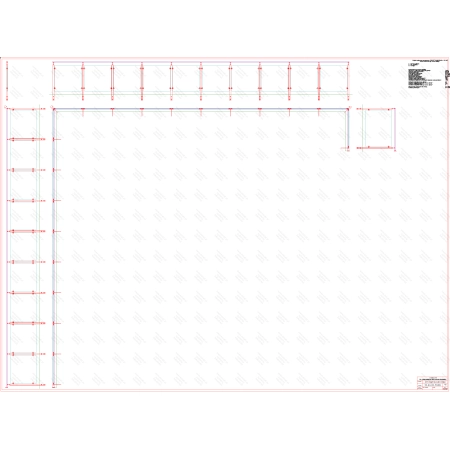 ES GLASS PANEL 3 boki dł. 9230 mm 9866 mm 1347 mm wys.1100 mm